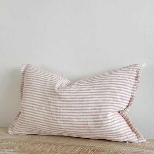 esmee pink and cream washed linen