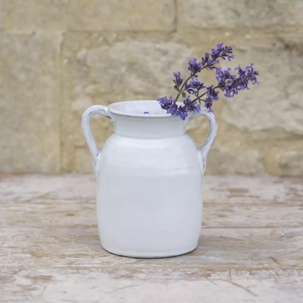 Glazed Urn White Tall