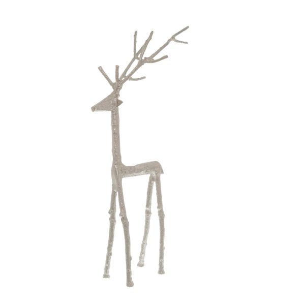 medium silver standing stag