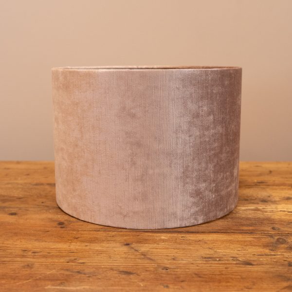 Pink Velour Drum Shade