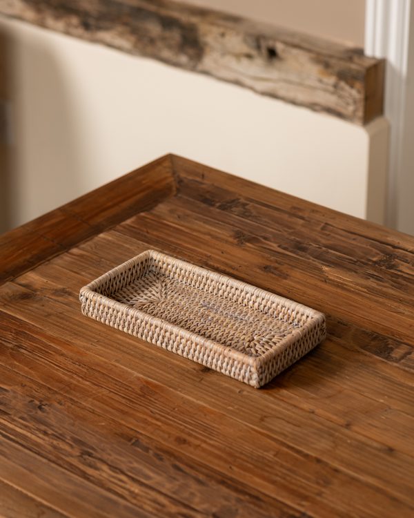 RATTAN SMALL RECTANGLE BATH TRAY