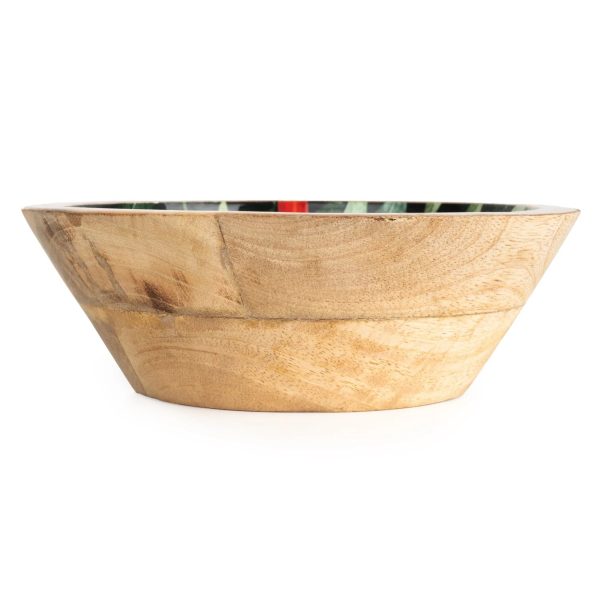 Handcrafted Pomegranate Mango Wooden Bowl 20.5 cm - Image 3