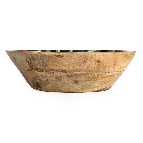 Handcrafted Pomegranate Mango Wooden Bowl 25.5 cm - Image 3