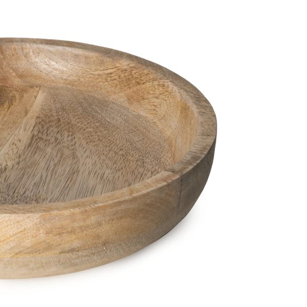 Large Round Bowl Plain Mango Wood - Image 2