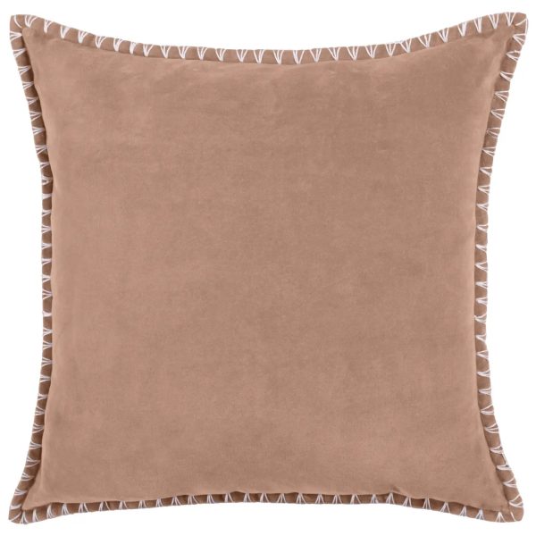 Stitch Embroidered Cushion Coral/Dusty Pink - Voyage - Image 2