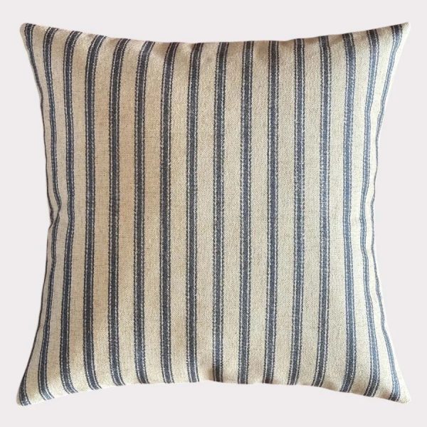 TICKING NAVY CUSHION