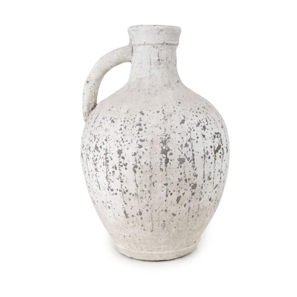 28cm Bottle Vase with Handle - Stone