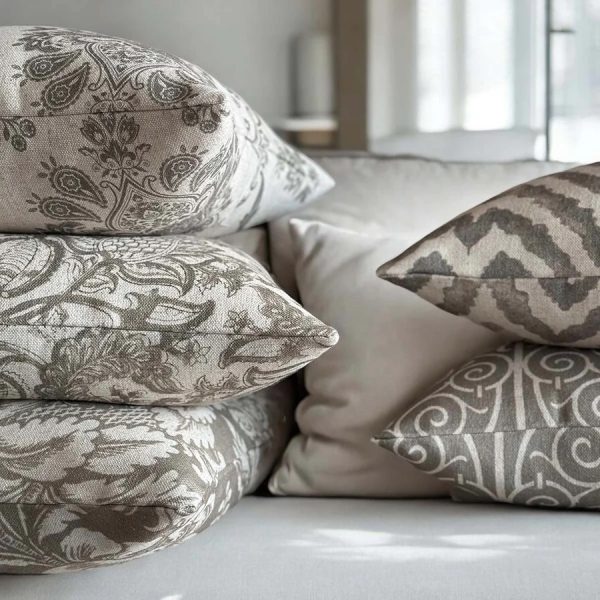 DAMASK LINEN CUSHION - Image 2