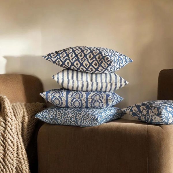 TICKING NAVY CUSHION - Image 2