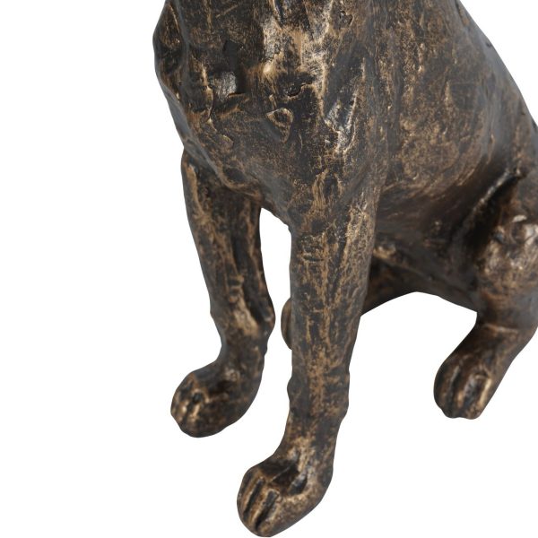 LIBRA Bronze Large Sitting Dog Sculpture - Image 6