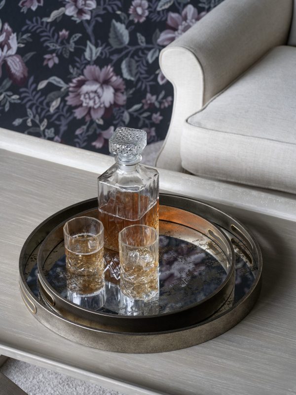 LIBRA- Silver Set of Two Whinfell Mirrored Trays