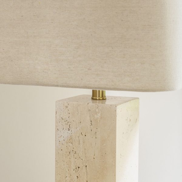 CLIFTON SQUARED STONE TABLE LAMP WITH SHADE - Image 2