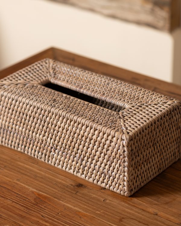 RECTANGLE RATTAN TISSUE COVER - Image 2