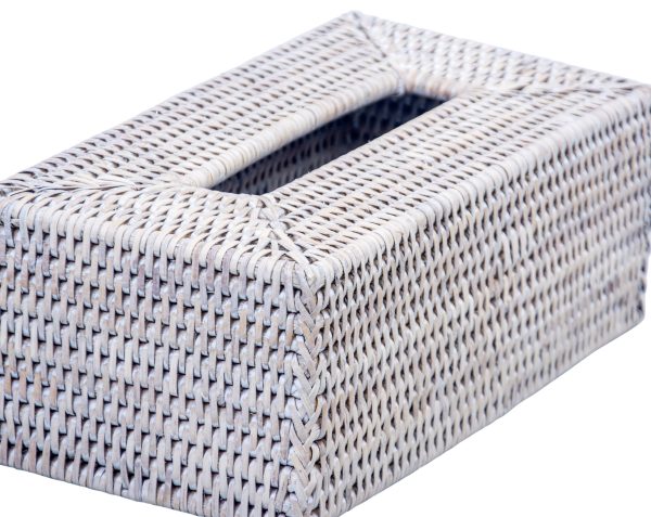 RECTANGLE RATTAN TISSUE COVER