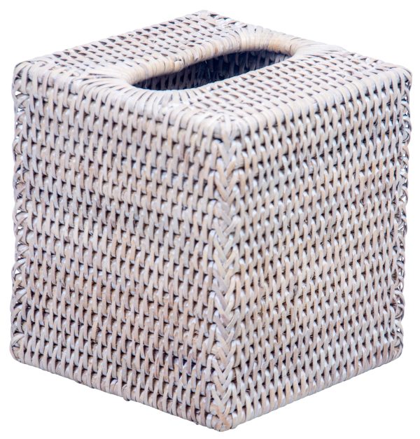 SQUARE RATTAN TISSUE COVER