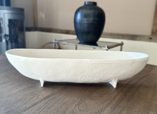 White Dish on base 38cm ROSANA WHITE