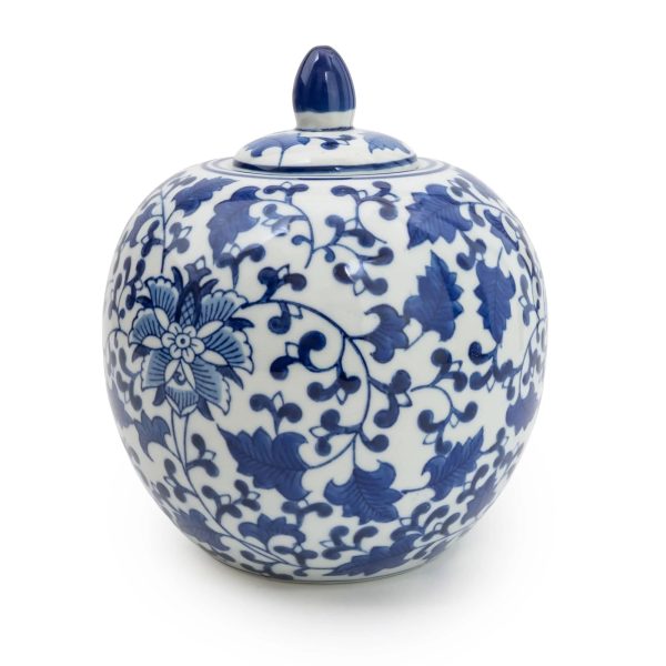 Sumatra Blue & White Ginger Jar 9”