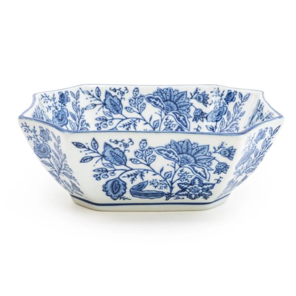 Sumatra Blue & White Rectangular Bowl 7”