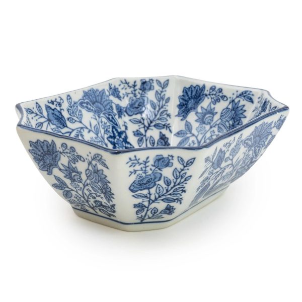 Sumatra Blue & White Rectangular Bowl 7” - Image 2