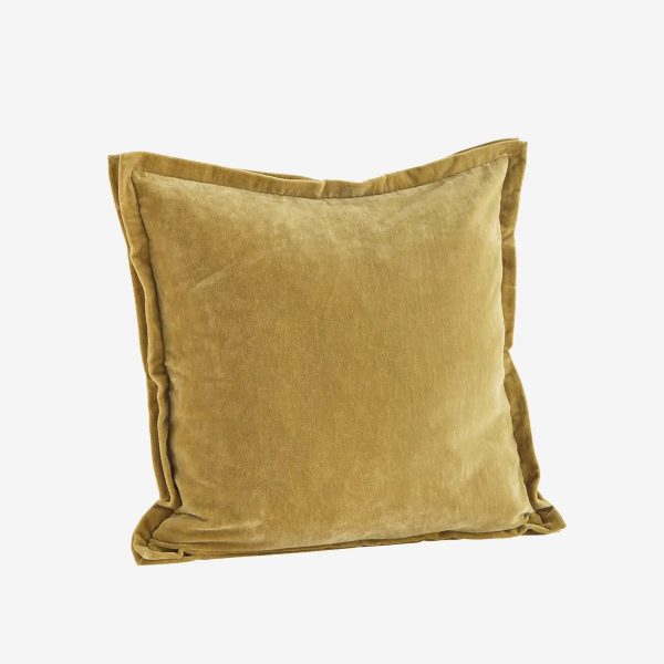 Velvet Cushion Cover in Mustard - Madam Stoltz