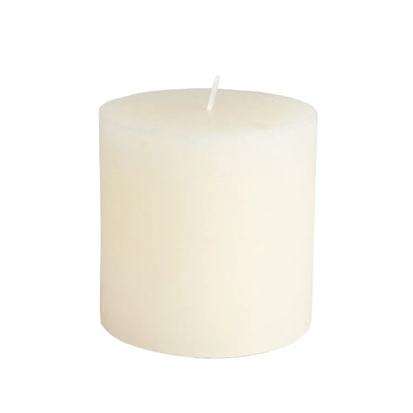 Rustic Pillar Candle IVORY 100mm x 100mm