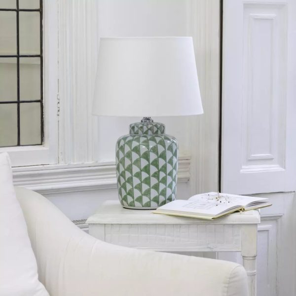 Lamp Fontana Olive With White Shade - Image 2