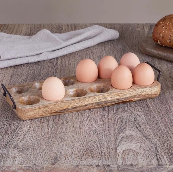 NKUKU - Anda Mango Wood Egg Holder - Natural