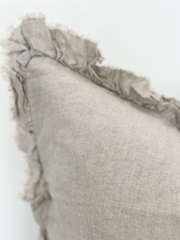 Hallie Natural Ruffle Cushion 45cm - Image 2