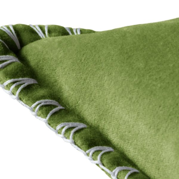 Stitch Embroidered Cushion Grass - Voyage - Image 2