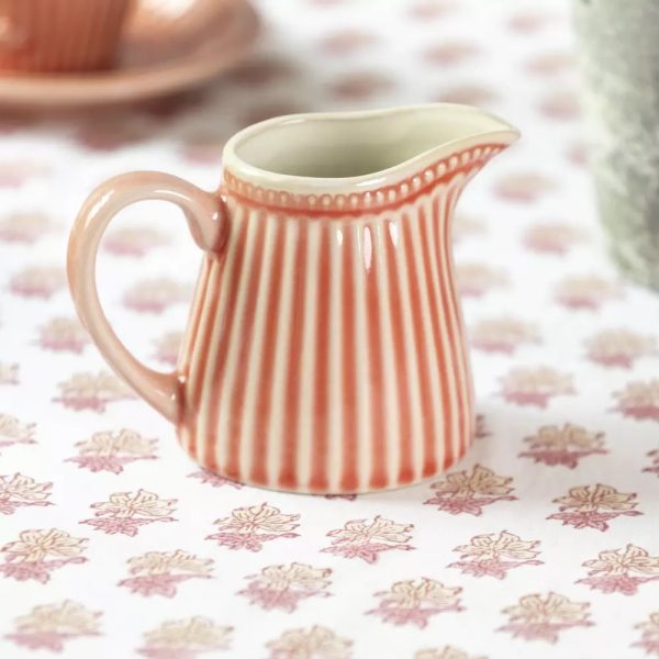 Peony Pink Hand Block Print Tablecloth - Image 3