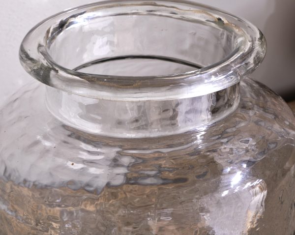 NKUKU - Akra Recycled Glass Vase - Clear 20cm - Image 3