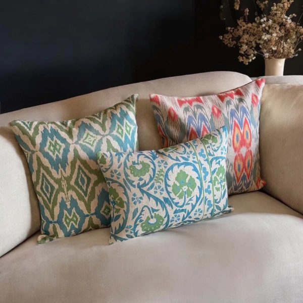 SERENA BLUE GREEN CUSHION - Image 2