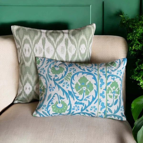 SERENA BLUE GREEN CUSHION - Image 3