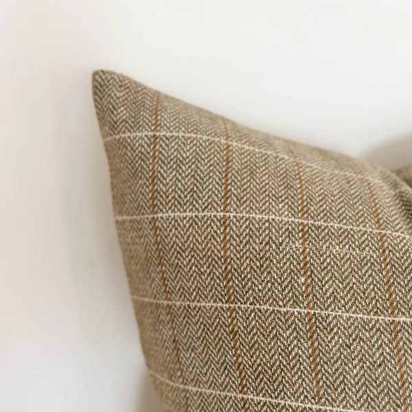 Betty Olive Green Tweed Cushion 45cm - Image 3