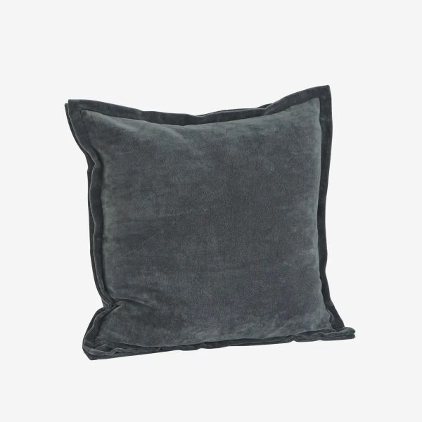 Velvet Cushion Cover in Dusty Blue - Madam Stoltz