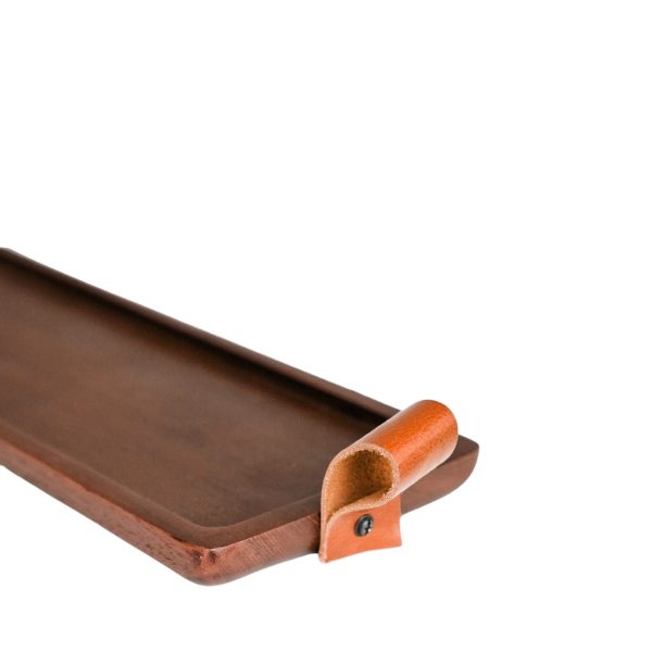 Harvey Acacia Wood Walnut Wooden Candle Tray W50cm - Image 2